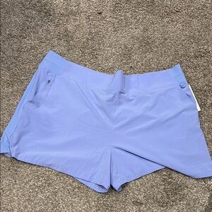 Athleta Blue Athletic Shorts Lightweight Mid-Thigh